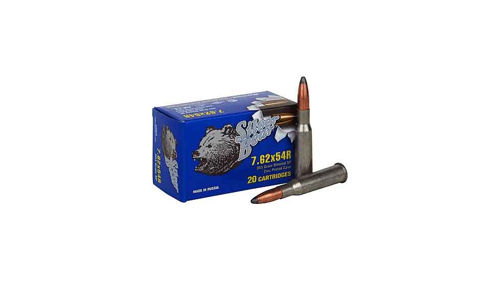 Silver Bear Ammo SILVER BEAR AMMO 7.62x54R 203Gr SP Nickel 20rd