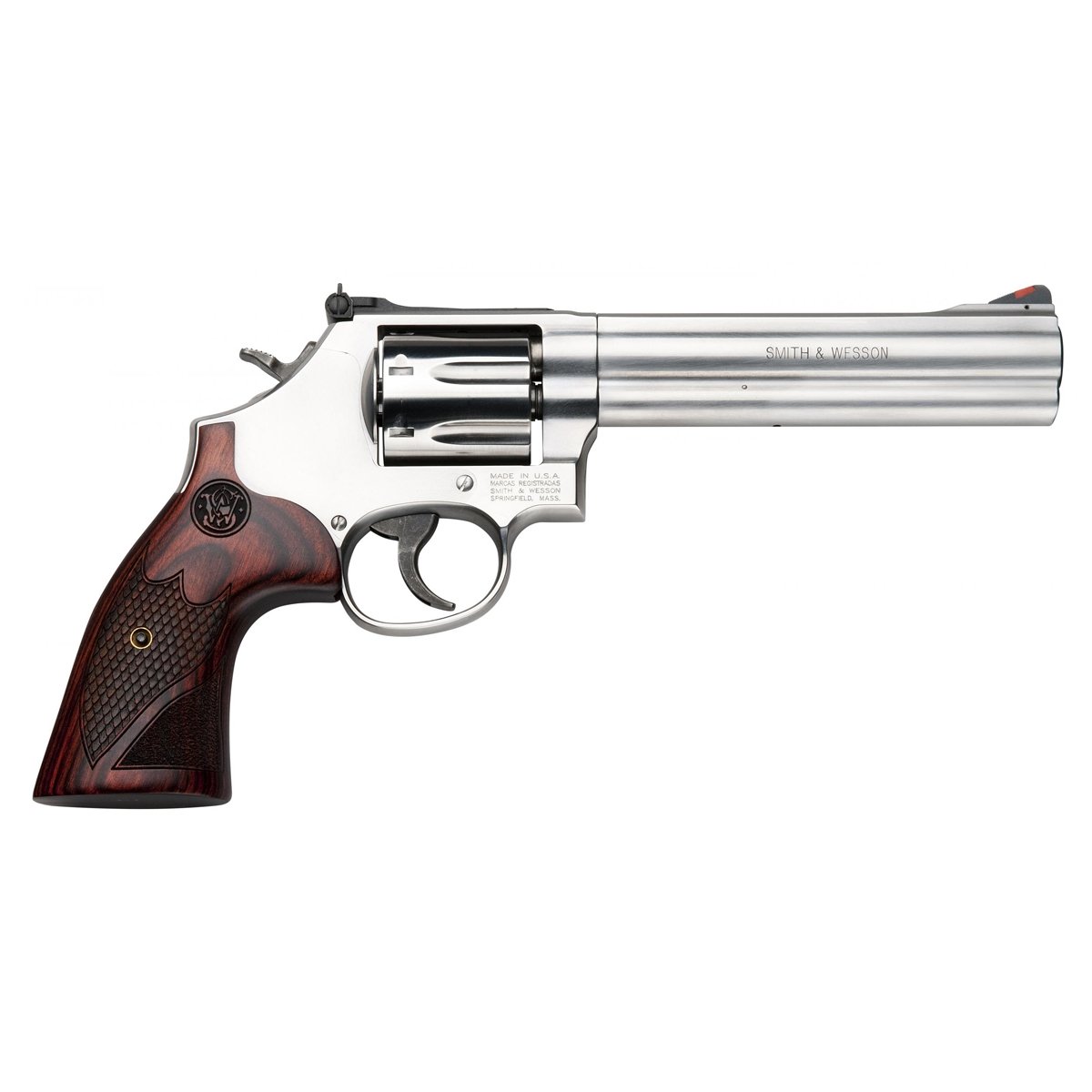 SMITH & WESSON 686 Deluxe 357 MAG 6" 7rd Revolver - Stainless w/ Wood Grips