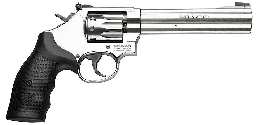SMITH & WESSON 617 22 LR 6" 10rd Revolver - Stainless / Black Grips