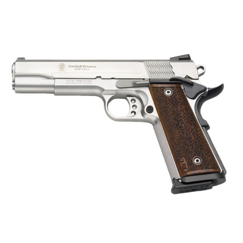 SMITH & WESSON 1911 Pro Series 9mm 5" 10rd Pistol - Stainless w/ Wood Grips