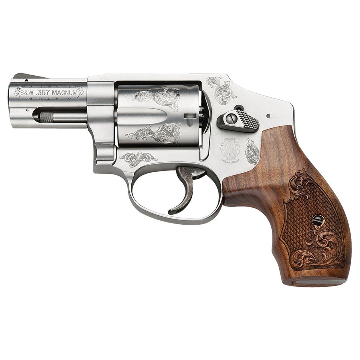 SMITH & WESSON 640 357 Mag 2.1" 5rd Revolver - Engraved w/ Wood Case
