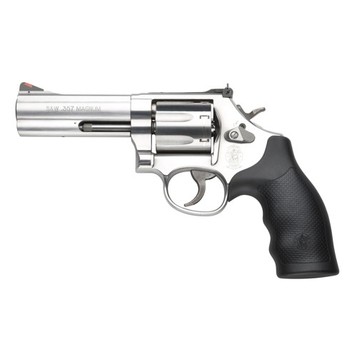 SMITH  WESSON 686 4 7rd Revolver  Stainless  Rubber Grips