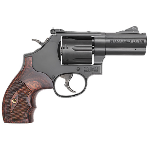 SMITH  WESSON 586 LCOMP 357 Mag 3 7rd Revolver  Black  Rosewood Grips