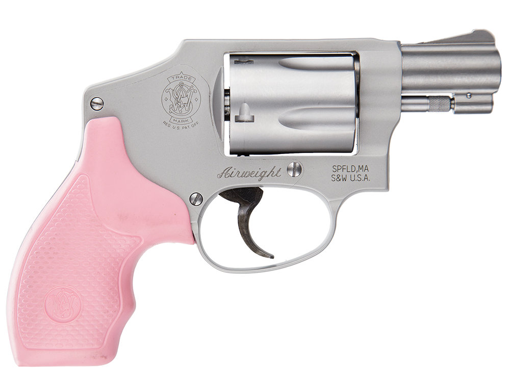 SMITH & WESSON 642 Airweight 38 Special +P 1.8" 5rd J Frame Revolver - Stainless | Pink Grips