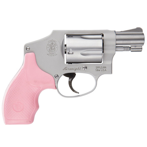 SMITH  WESSON 642 Airweight 38 Special P 18 5rd J Frame Revolver  Stainless  Pink Grips