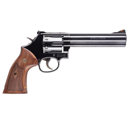 SMITH & WESSON Model 586 Classic 357 MAG 6" 6rd Revolver - Black / Wood