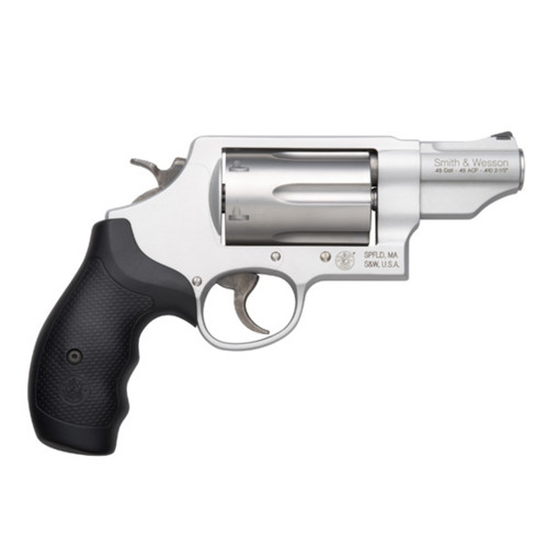 Smith  Wesson Governor 45 ACP 45LC 410 275 6rd Revolver  Stainless w Black Rubber Grips