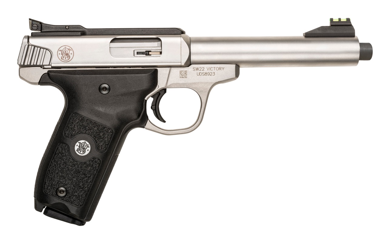 SMITH & WESSON VICTORY 22LR 5.5" 10rd Pistol w/ Threaded Barrel - Stainless