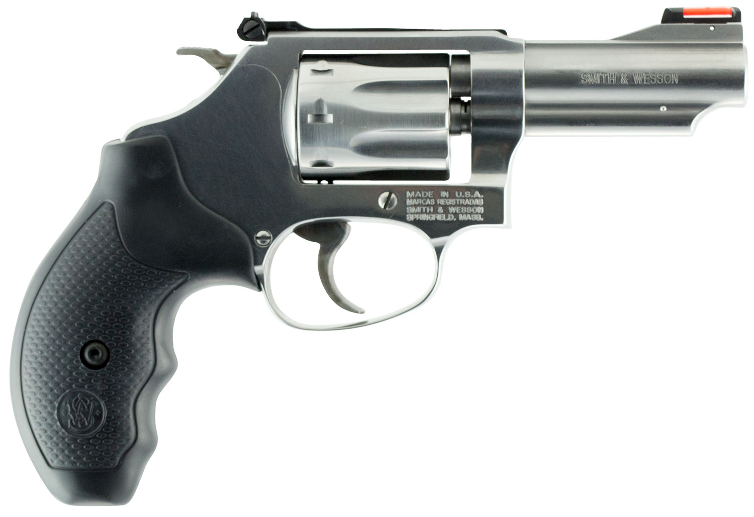 SMITH & WESSON Model 63 22LR 3" 8rd Revolver w/ HIVIZ Fiber Optic Sights - Stainless