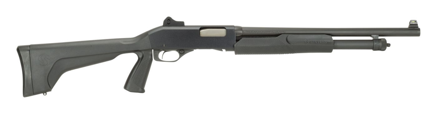 STEVENS 320 Security 12 Gauge 3" 18.5" 5rd Pump Shotgun w/ Ghost Ring Sight & Pistol Grip - Black