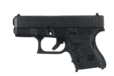 Talon Grips 117R Adhesive Grip Compatible w/Glock 26/27/28/33/39 Gen4 w/Medium Backstrap, Black Textured Rubber