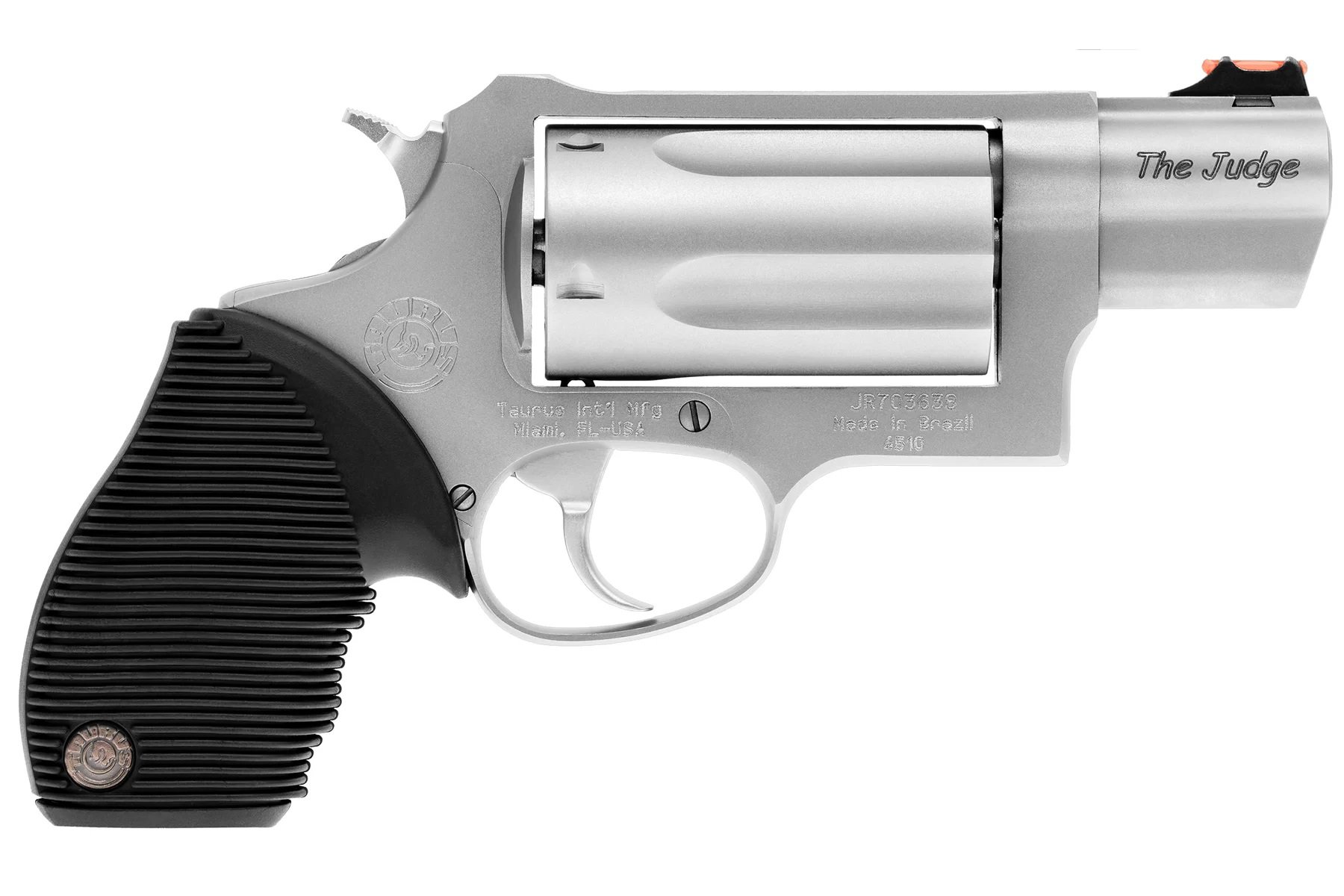 TAURUS Judge Public Defender 45 LC / 410 Gauge 2" 5rd Revolver - Stainless | Rubber Grips