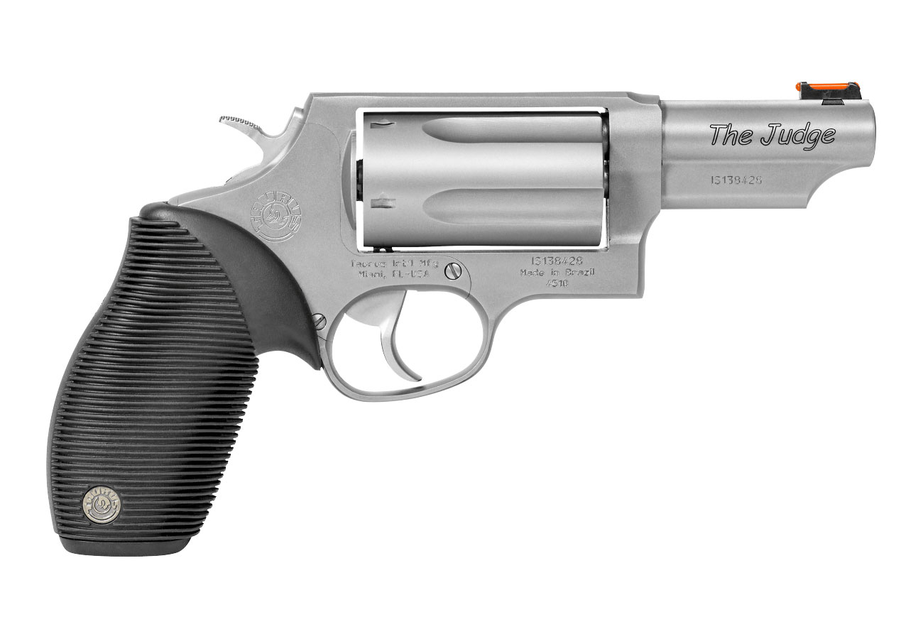 TAURUS Judge 45 LC / 410 Gauge 3" 5rd Revolver w/ Fiber Optic Sights - Stainless