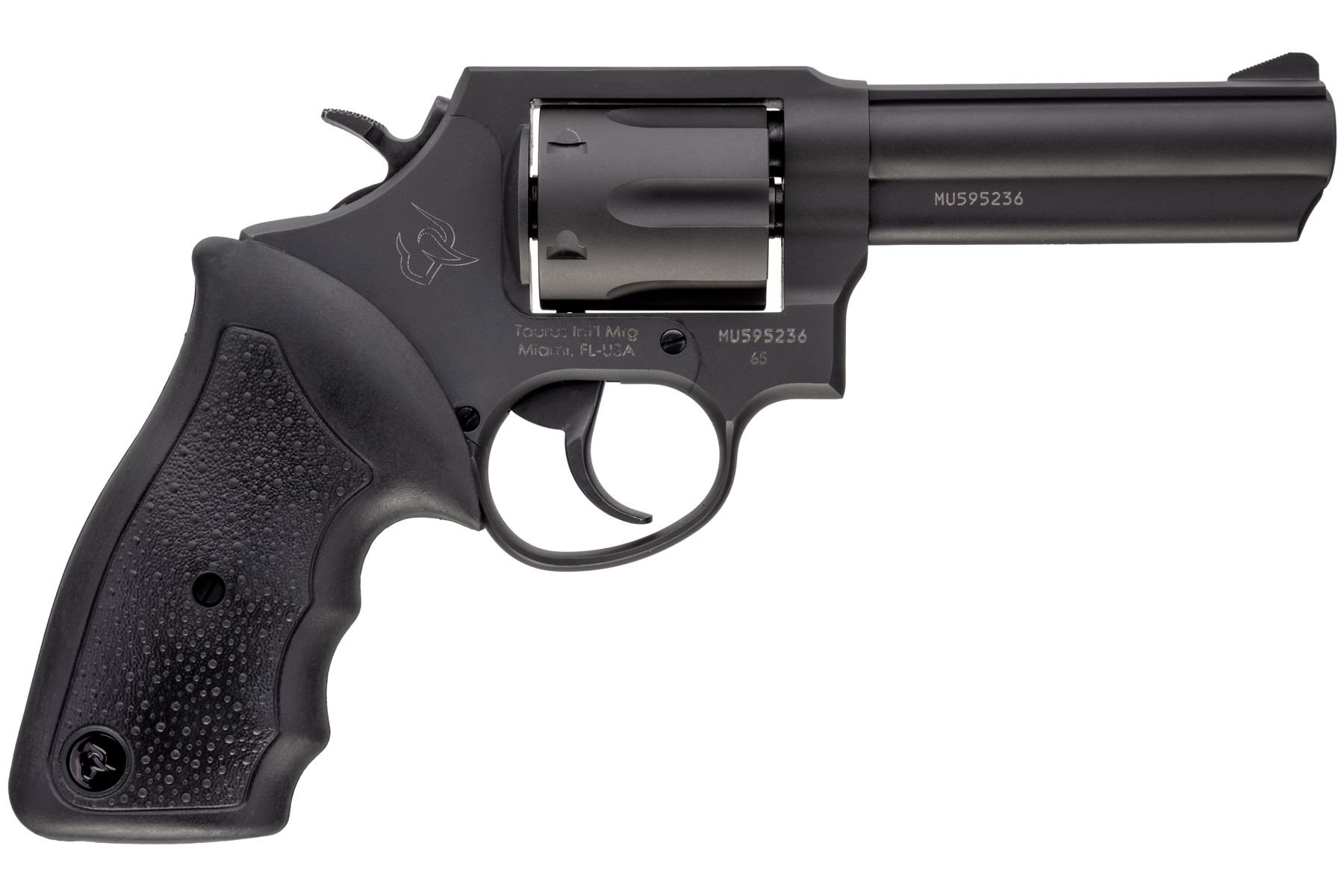 TAURUS 65 357 Mag 4" 6rd Revolver - Blued / Black Rubber Grips