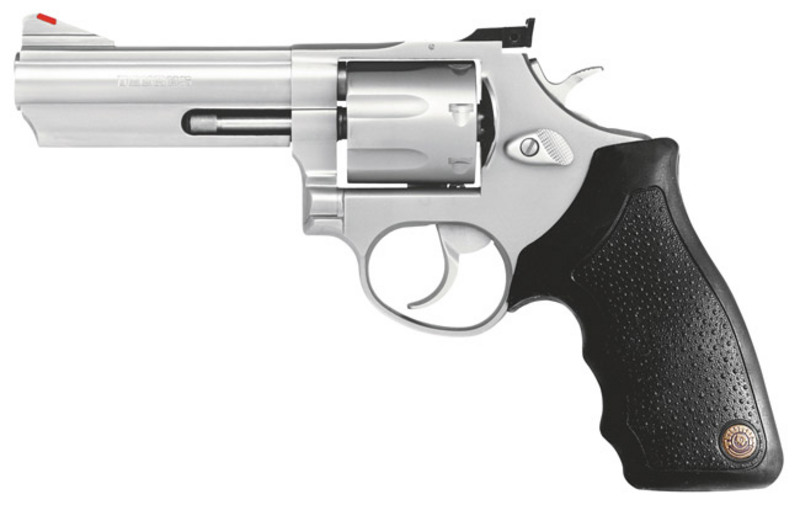 TAURUS 66 357 Mag 4" 7rd Revolver w/ Adjustable Sights - Stainless / Rubber Grips