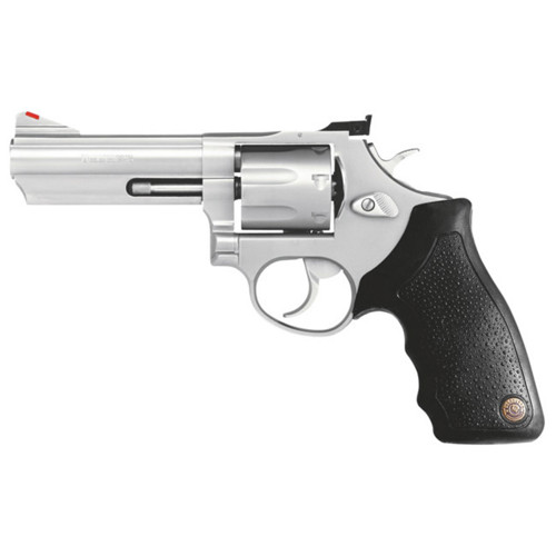 TAURUS 66 357 Mag 4 7rd Revolver w Adjustable Sights  Stainless  Rubber Grips