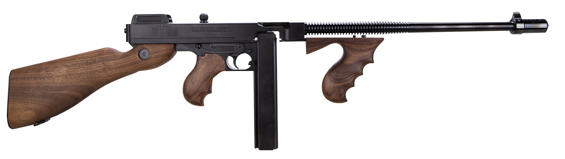 THOMPSON 1927A-1 Deluxe Lightweight (Tommy Gun) 45ACP 16.5" 20rd Semi-Auto Rifle - Walnut / Black