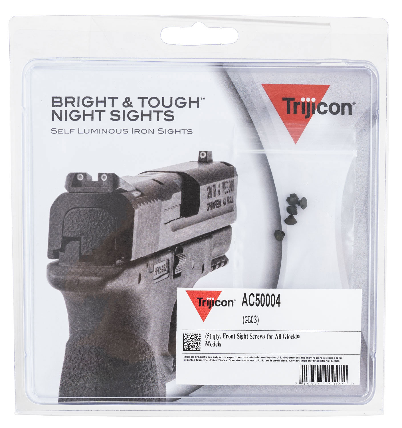 TRIJICON Front Sight Screws for All Glock Models, (5) qty