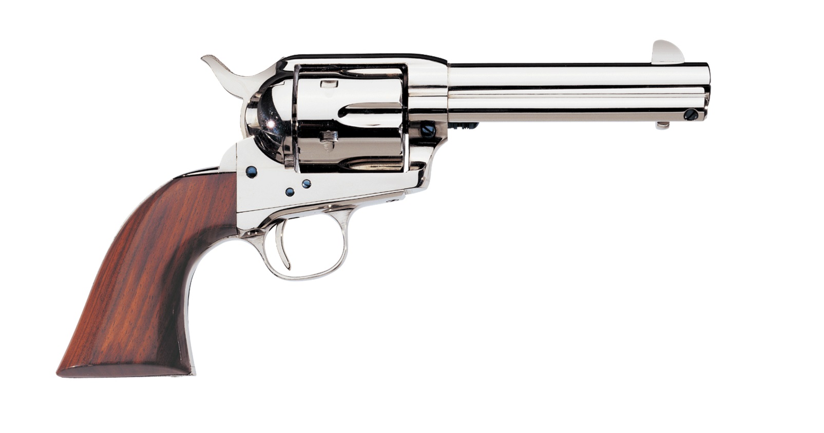 UBERTI 1873 Cattleman 45LC 5.5" 6rd - Nickle & Walnut-img-0
