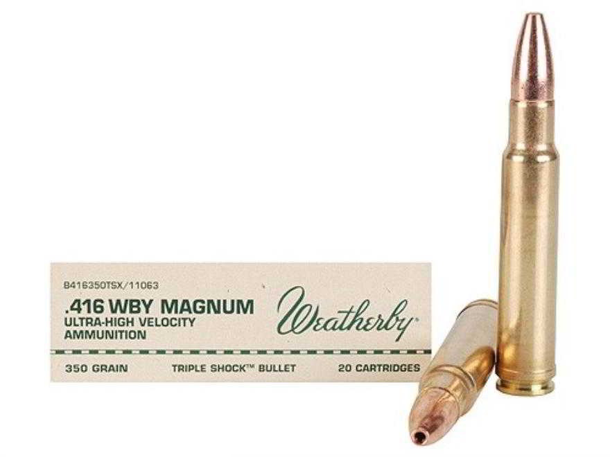 Weatherby WEATHERBY 461 WBY Magnum 350Gr Barnes TSX Ultra-High Velocity Brass Ammunition | 20 Rounds
