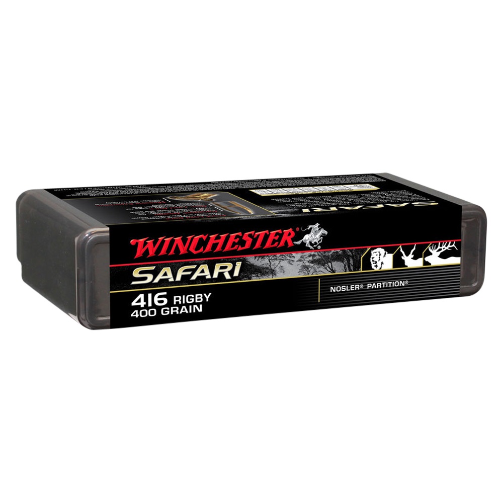 Winchester WINCHESTER Safari 416 RIGBY 400Gr Nosler Partition Soft Point Ammunition | 20 Rounds