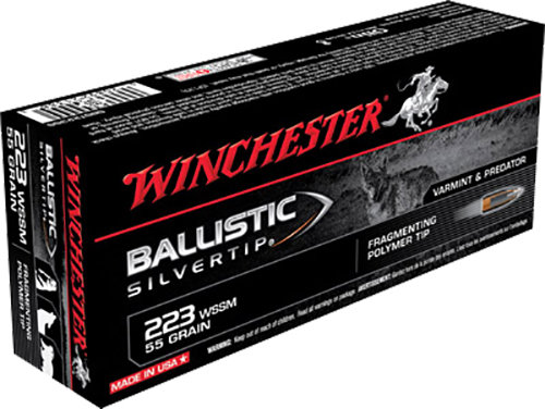 Winchester Repeating Arms Winchester Ammo Sbst223Ss Ballistic Silvertip 223 Wssm 55 GR Polymer Tip 20 Bx 10 Cs