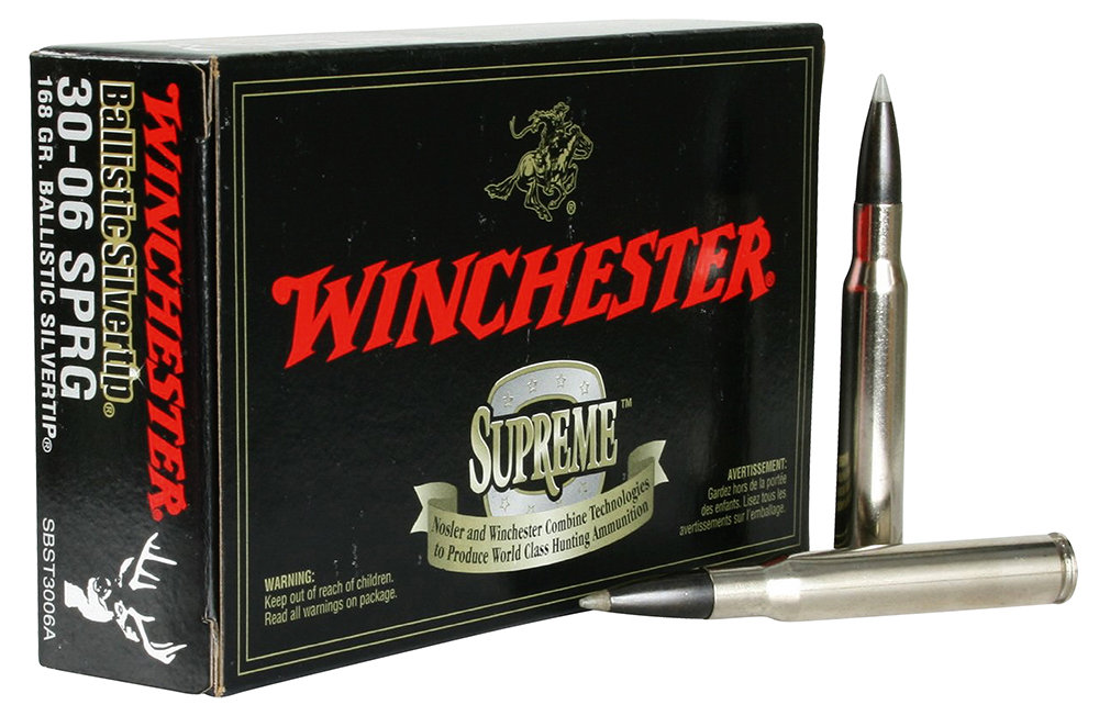 Winchester Repeating Arms Winchester Ammo Sbst3006A Ballistic Silvertip 30 06 Springfield 168 GR Polymer Tip 20 Bx 10 Cs