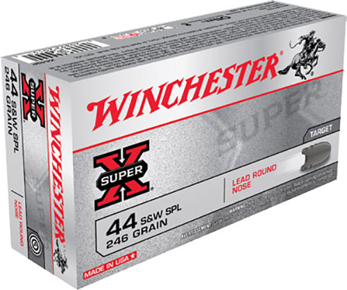 Winchester Ammo X44SP Super X 44 Special 246 GR Lead Round Nose Ldrn 50 Bx 10 Cs