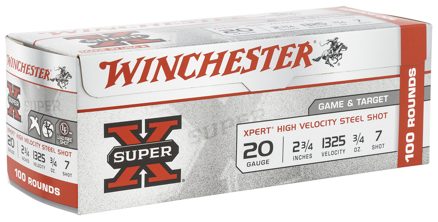 Winchester Repeating Arms Winchester Ammo We20Gtvp7 Super X Xpert High Velocity 20 Gauge 2.75 3 4 Oz 7 Shot 100 Bx 2 Cs