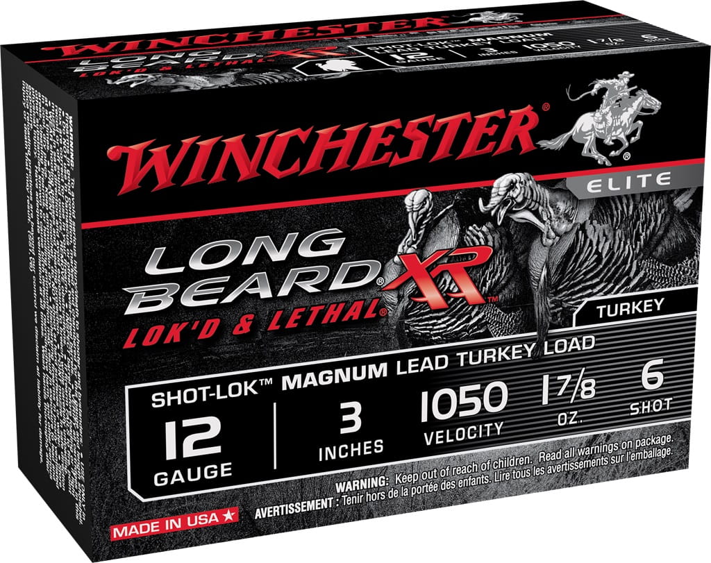 Winchester Repeating Arms Winchester Ammo Stlb123M6 Long Beard Xr Shot Lok Magnum 12 Gauge 3 1 78 Oz 6 Shot 10 Bx 10 Cs