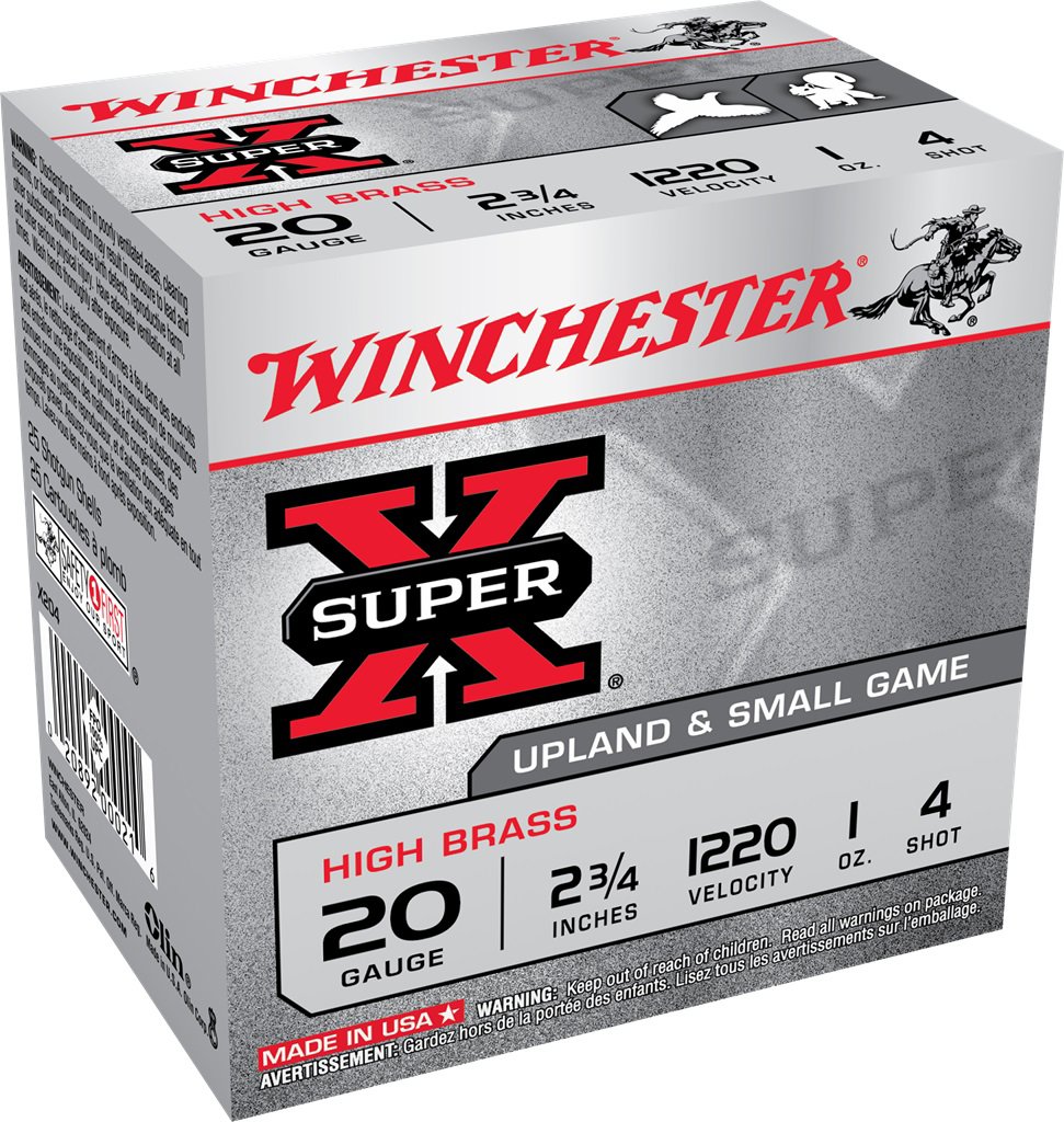 Winchester WINCHESTER AMMO 20Ga SuperX High Brass 2-3/4" 4 Shot 25rd