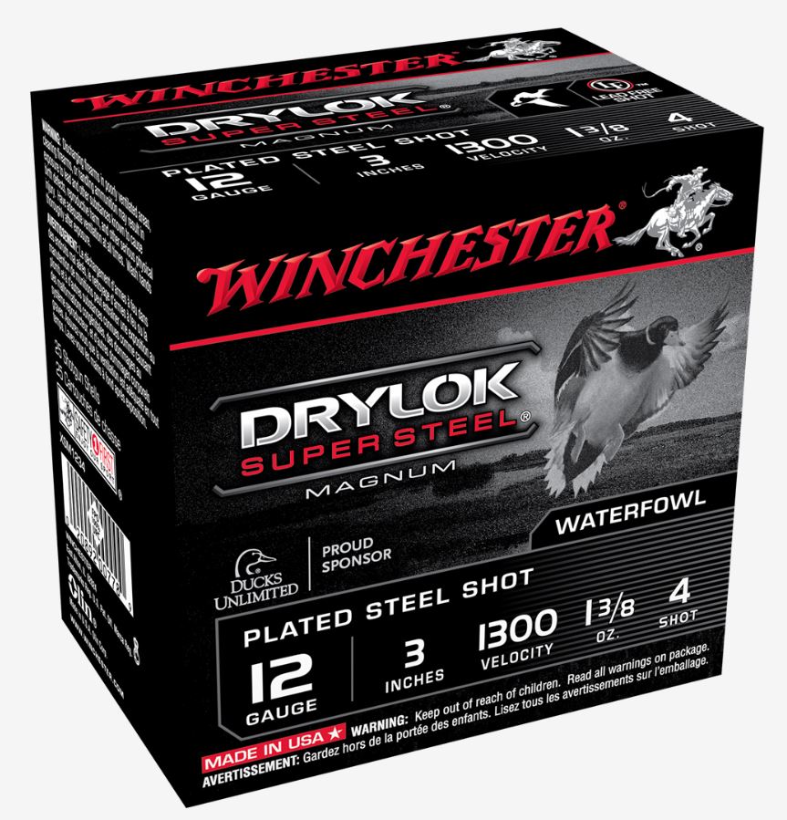 Winchester Repeating Arms Winchester Ammo XSM1234 Drylock Super Steel Magnum 12 Gauge 3 1 38 Oz 4 Shot 25 Bx 10 Cs