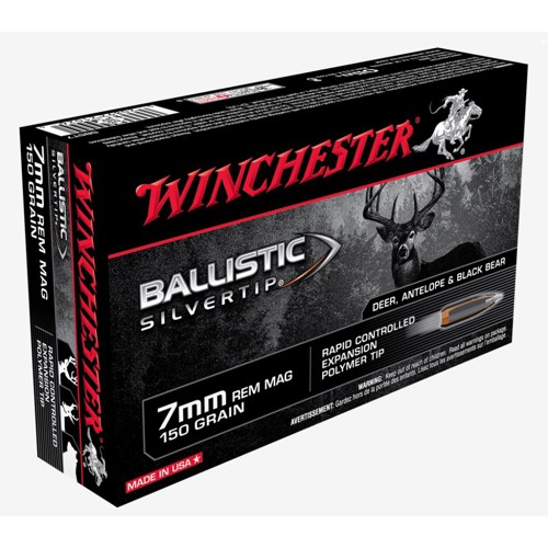 WINCHESTER Ballistic Silvertip 7mm Rem Mag 150gr Rapid Controlled Expansion Ammunition | 20 Rounds