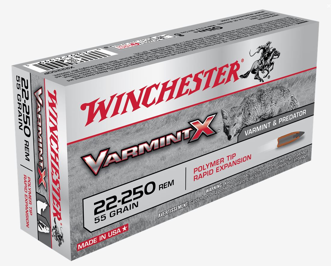 Winchester Ammo X22250P Varmint X 22 250 Remington 55 GR Polymer Tip 20 Bx 10 Cs