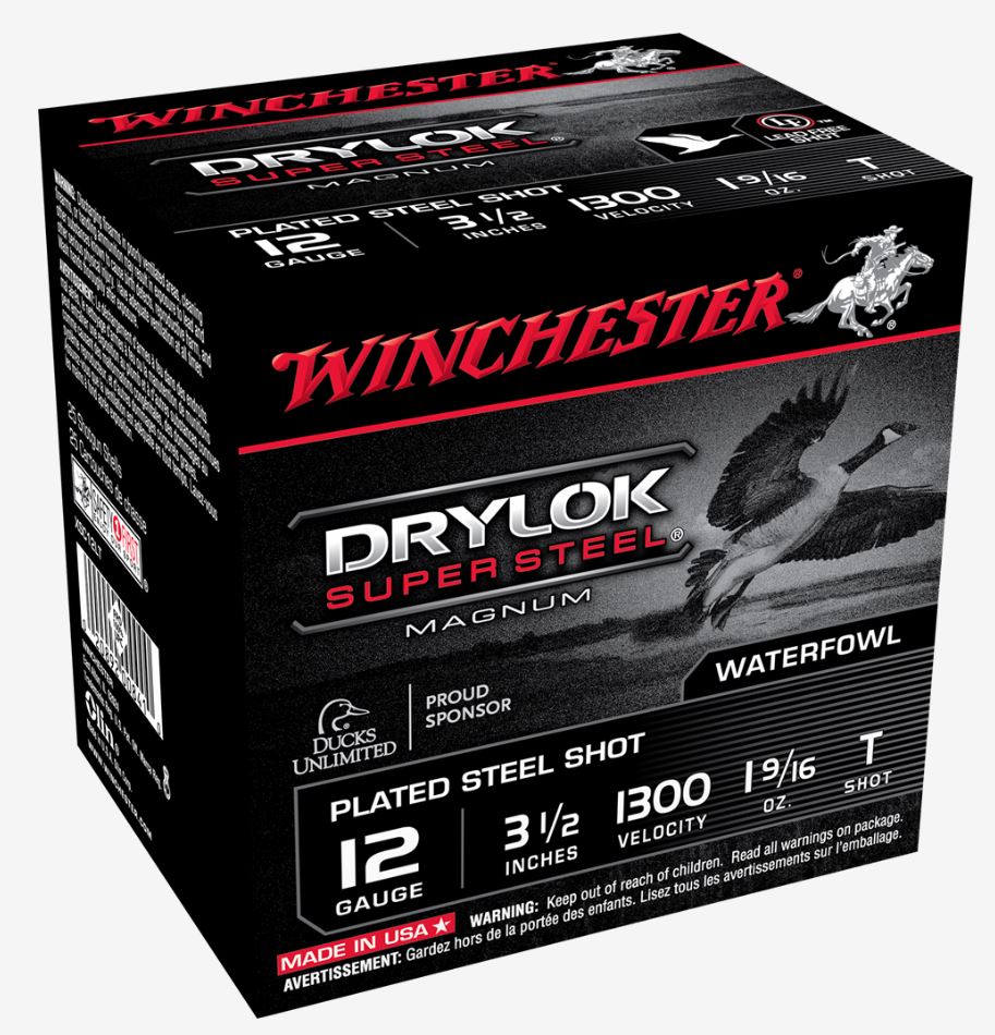 Winchester Repeating Arms Winchester Ammo XSC12LT Drylock Super Steel Magnum 12 Gauge 3.5 1 9 16 Oz T Shot 25 Bx 10 Cs