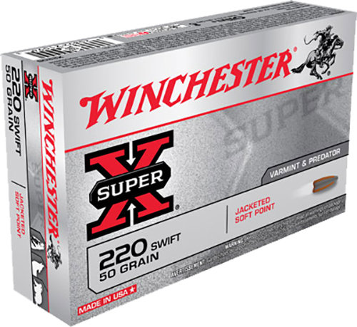 Winchester Repeating Arms Winchester Ammo X220S Super X 220 Swift 50 GR Pointed Soft Point Psp 20 Bx 10 Cs