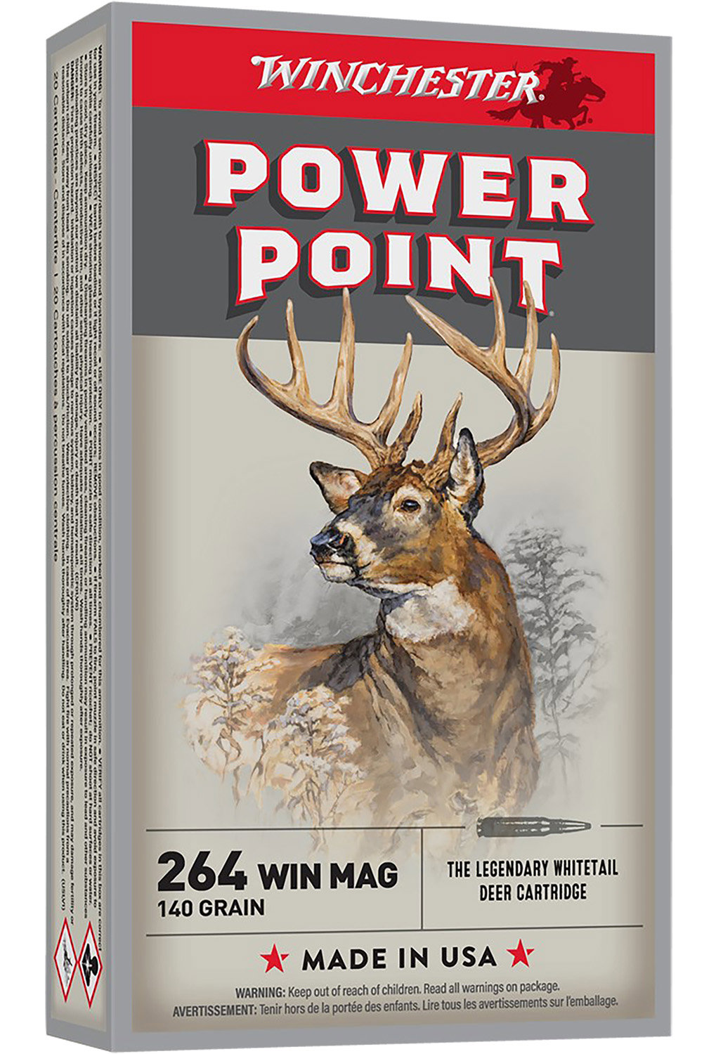 Winchester Repeating Arms Winchester Ammo X2642 Super X 264 Win Mag 140 GR Power Point Pp 20 Bx 10 Cs