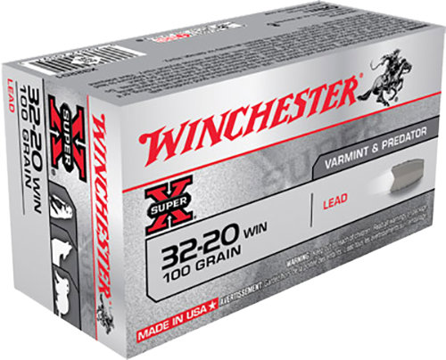 Winchester Repeating Arms Winchester Ammo X32201 Super X 32 20 Winchester 100 GR Lead 50 Bx 10 Cs