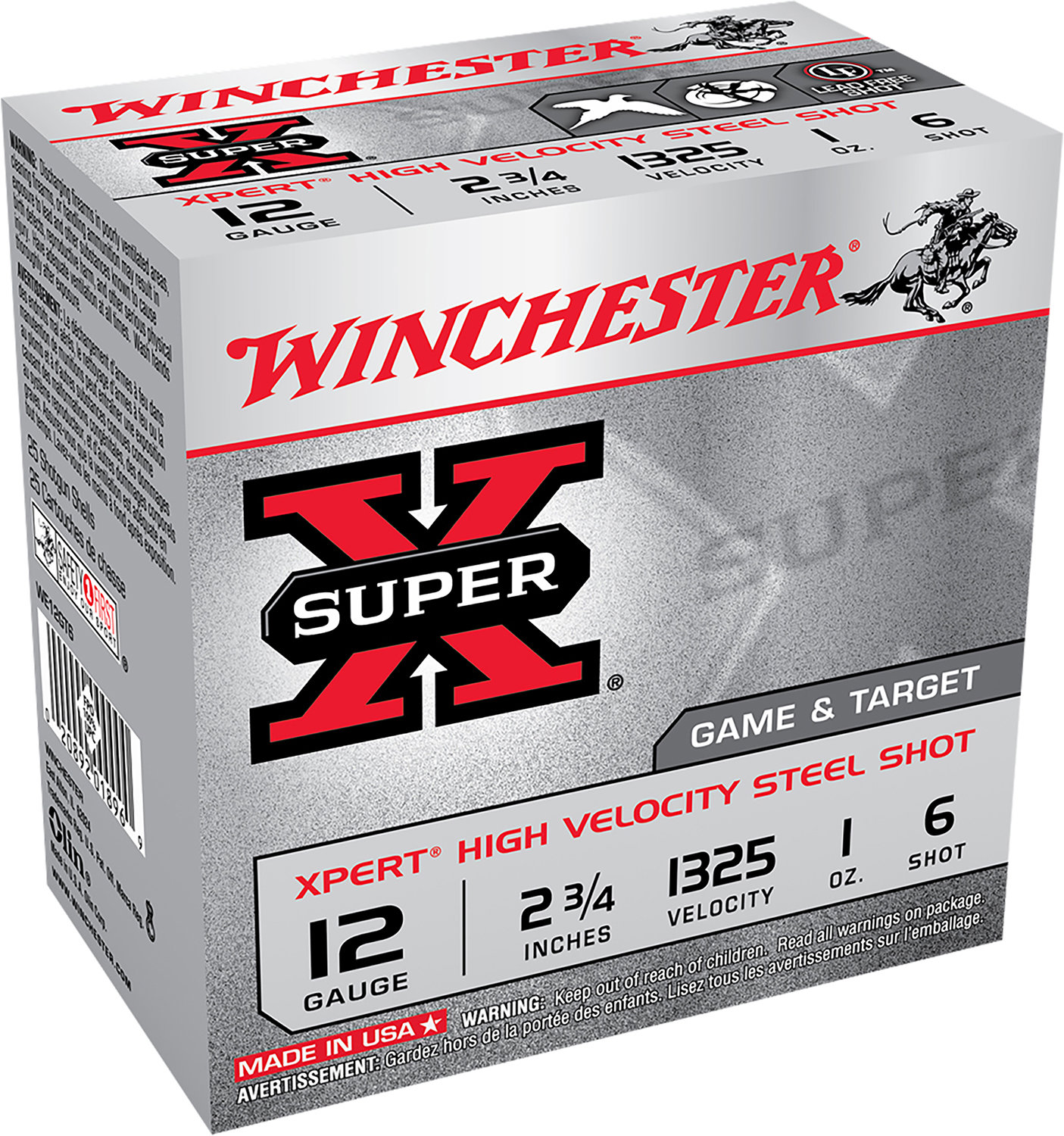 Winchester Repeating Arms Winchester Ammo We12Gtvp6 Super X Xpert High Velocity 12 Gauge 2.75 1 Oz 6 Shot 100 Bx 2 Cs