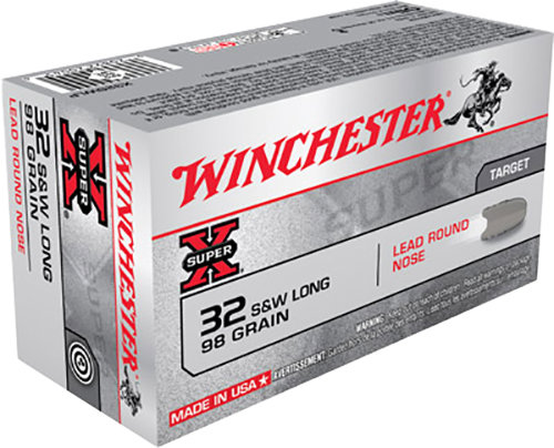 Winchester Repeating Arms Winchester Ammo X32SWLP Super X 32 Sw Long 98 GR Lead Round Nose Ldrn 50 Bx 10 Cs