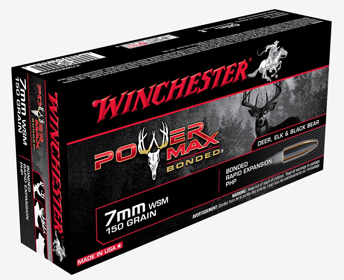 Winchester Repeating Arms Winchester Ammo X7Mmwsmbp Power Max Bonded 7mm WSM 150 GR Protected Hollow Point 20 Bx 10 Cs