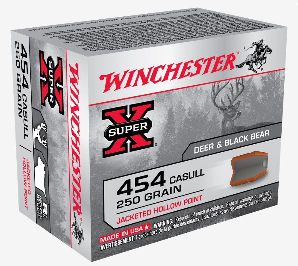 Winchester Repeating Arms Winchester Ammo X454C3 Super X 454 Casull 250 GR Jacketed Hollow Point JHP 20 Bx 10 Cs
