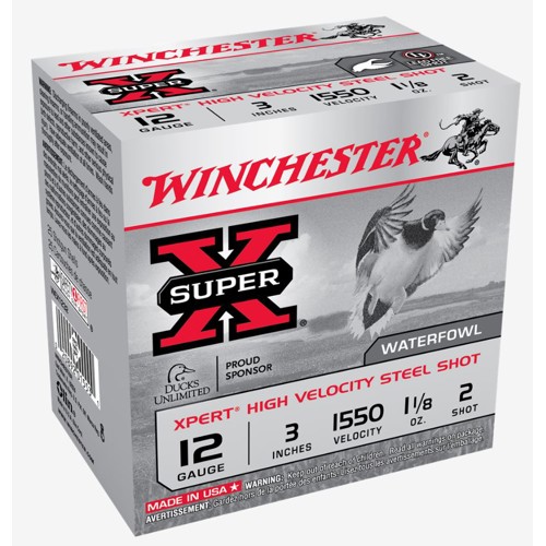 WINCHESTER AMMO 12Ga SuperX HV Steel Shot 3" 2-Shot 25rd
