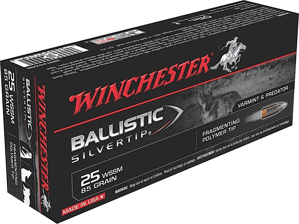 Winchester Repeating Arms Win Ammo Supreme 25WSSM 85GR Balli Silver 2010