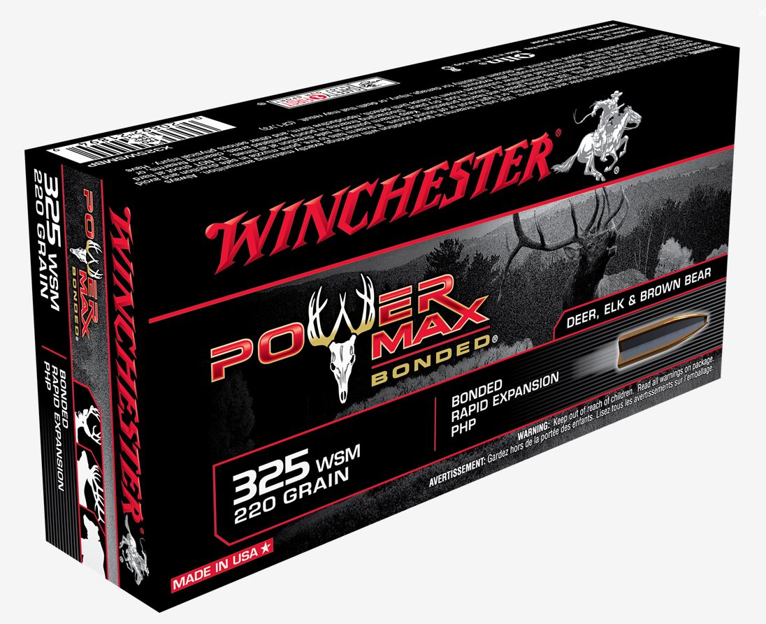 Winchester Repeating Arms Winchester Ammo X325Wsmbp Power Max Bonded 325 WSM 220 GR Protected Hollow Point 20 Bx 10 Cs
