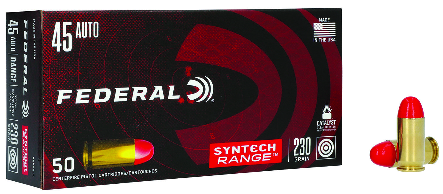 Federal Federal AE45SJ1 American Eagle 45 ACP 230 GR Total Syntech Jacket Round Nose Tsjrn 50 Bx 10 Cs
