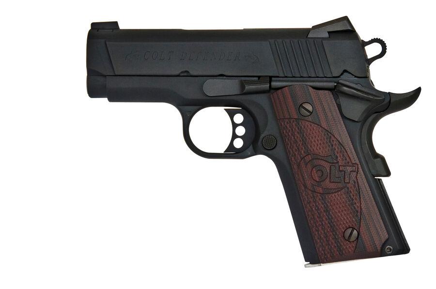 COLT 1911 Defender 45 ACP 3" 7+1 Pistol w/ Night Sights - Cherry Grips