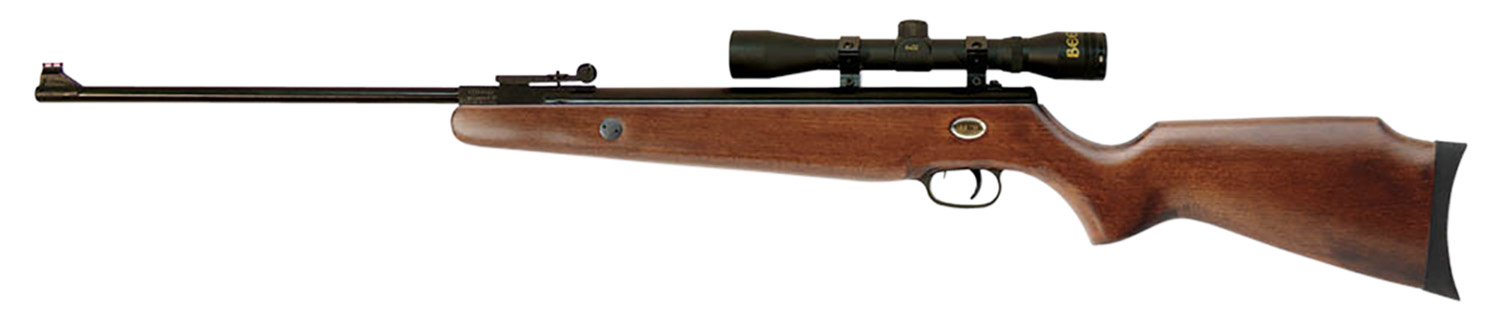 Beeman 1358 Under-Lever Pre-Charged Pneumatic 22 Pellet 10+1 Shot Black Black Receiver European Hardwood Scope 4x32mm