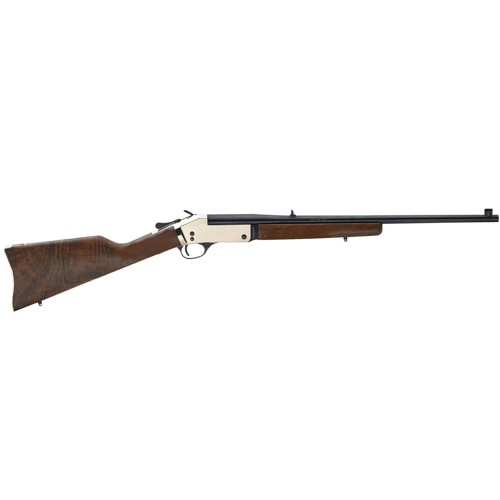 HENRY Brass Single Shot 44 Rem Mag 22 Rifle  Walnut  Black