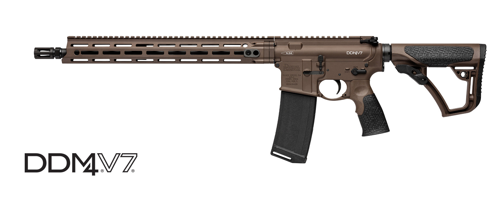 DANIEL DEFENSE DDM4 V7 5.56 NATO 16" 30rd Semi-Auto AR15 Rifle - M-LOK - Brown